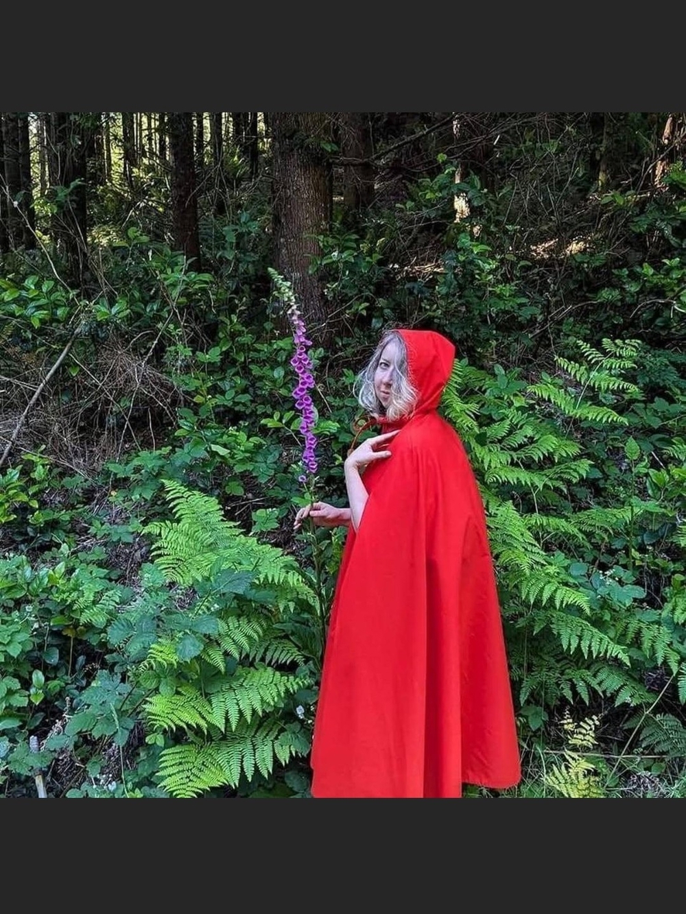 Red Hooded Cape Cloak